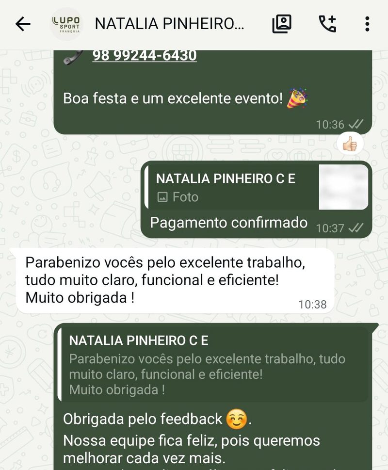 Depoimento de cliente Paloma